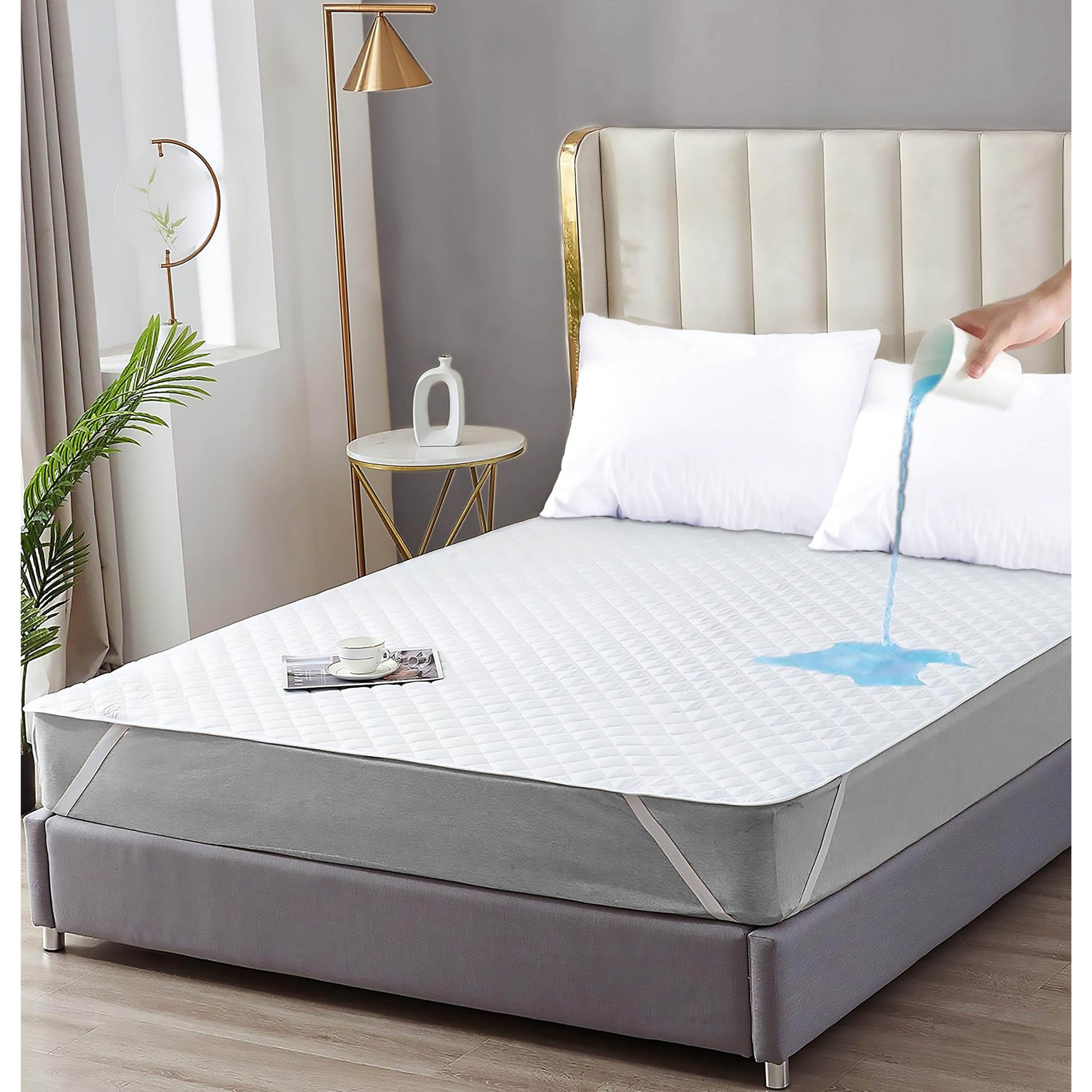 Waterproof Mattress Pad With Elastic Strap