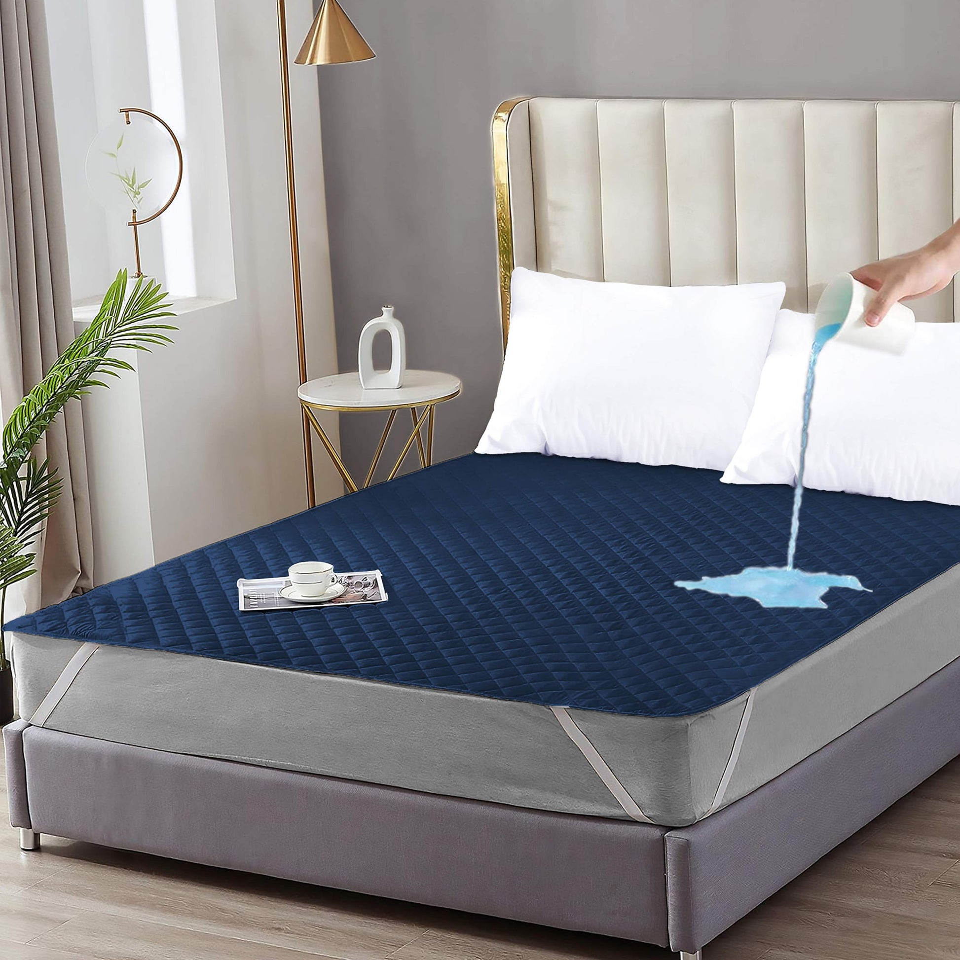 Waterproof Mattress Pad With Elastic Strap