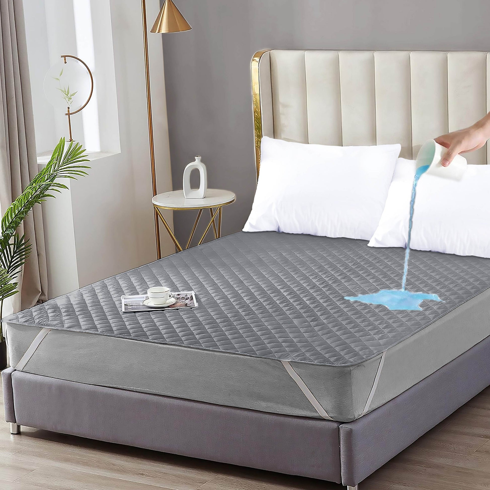 Waterproof Mattress Pad With Elastic Strap