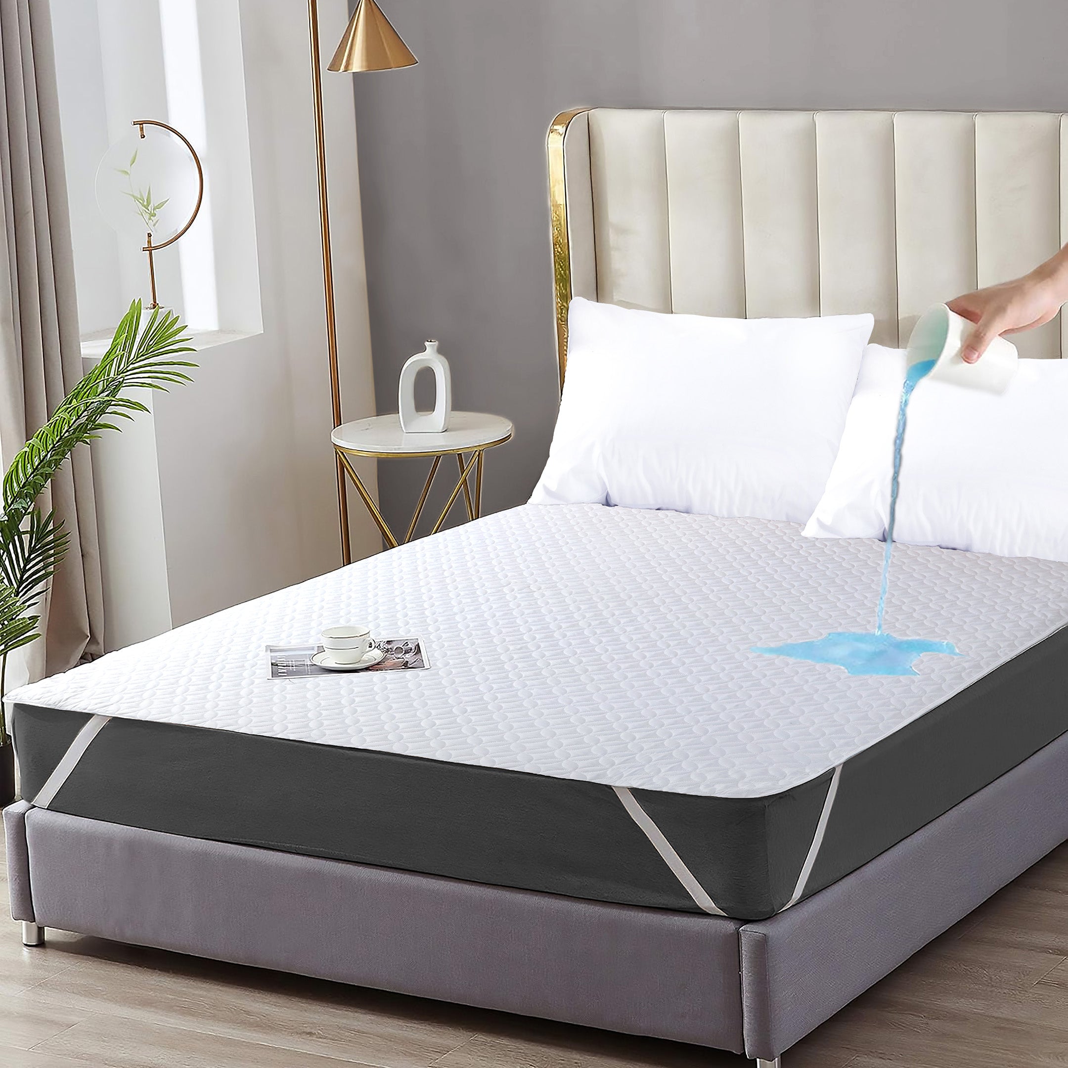 Waterproof Mattress Protector Elastic Straps