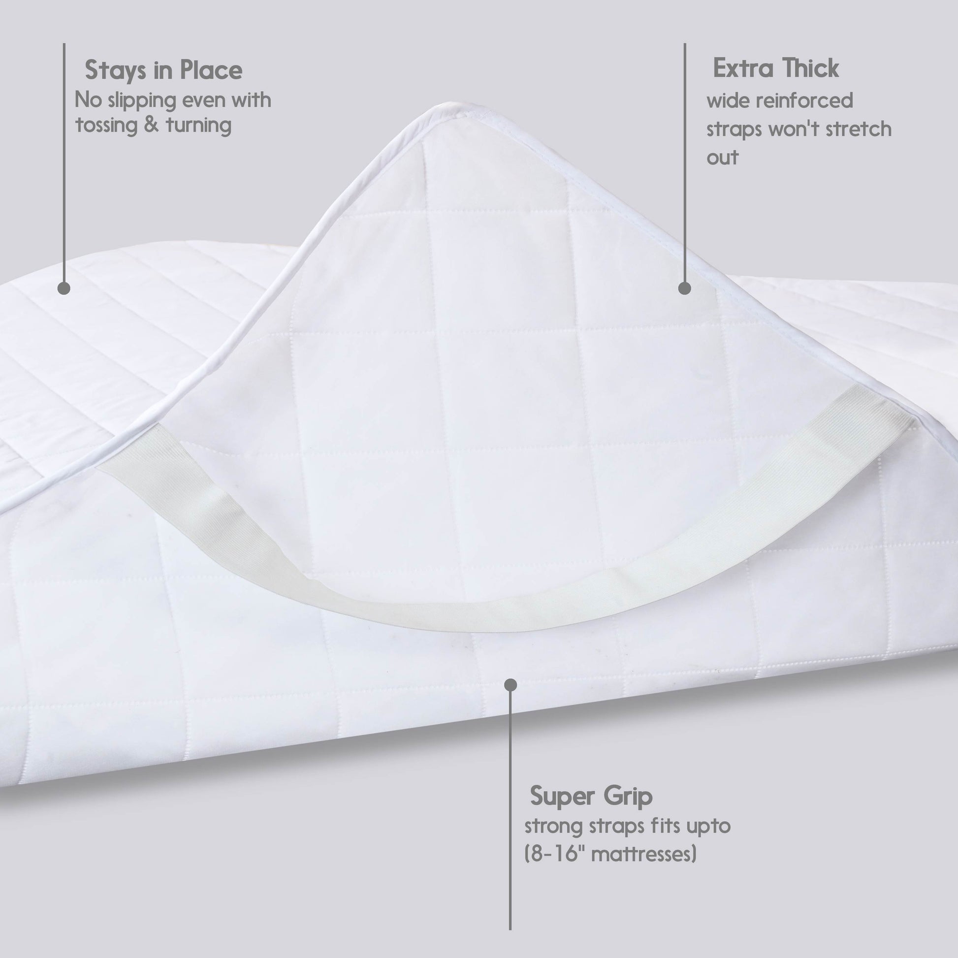 Waterproof Mattress Pad With Elastic Strap
