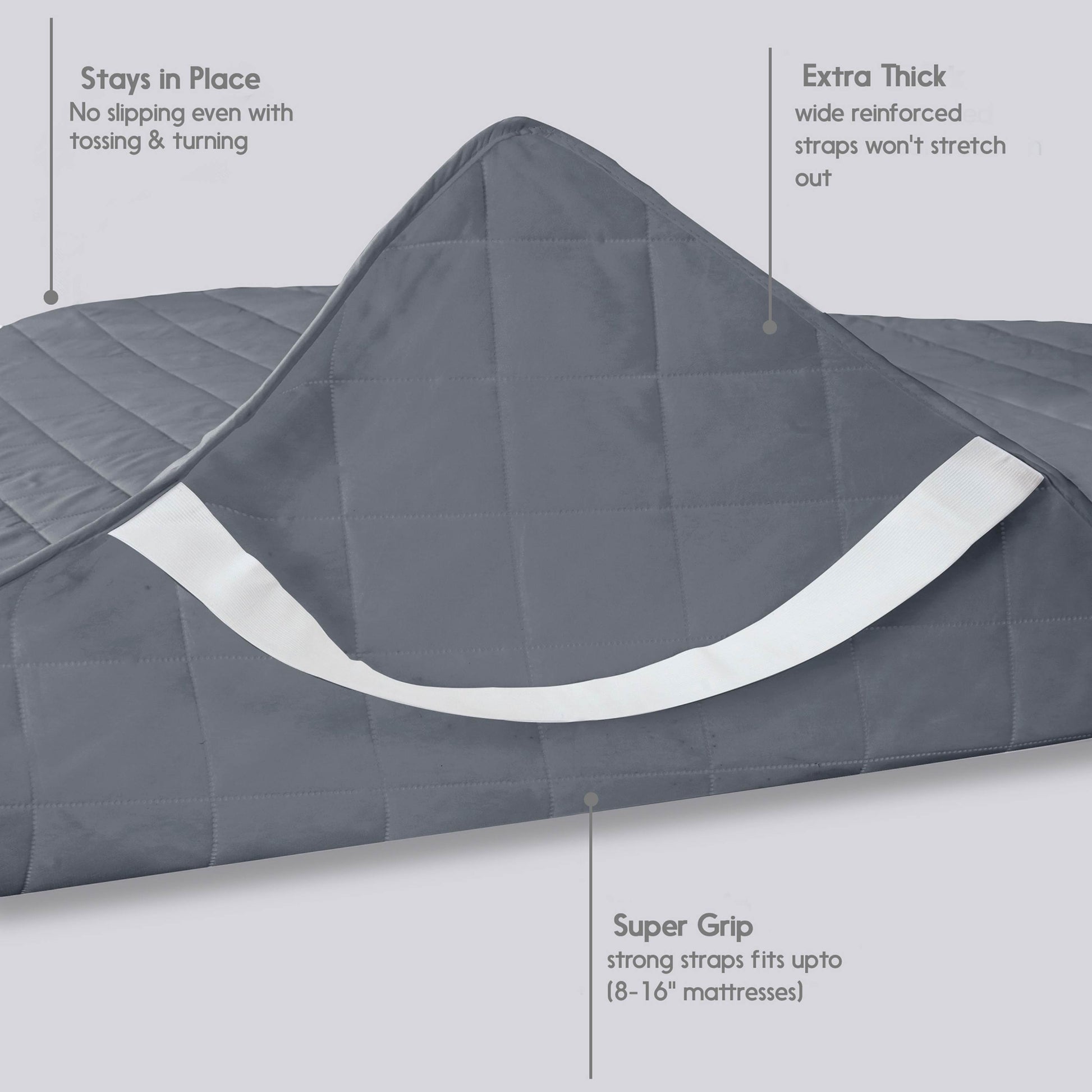 Waterproof Mattress Pad With Elastic Strap