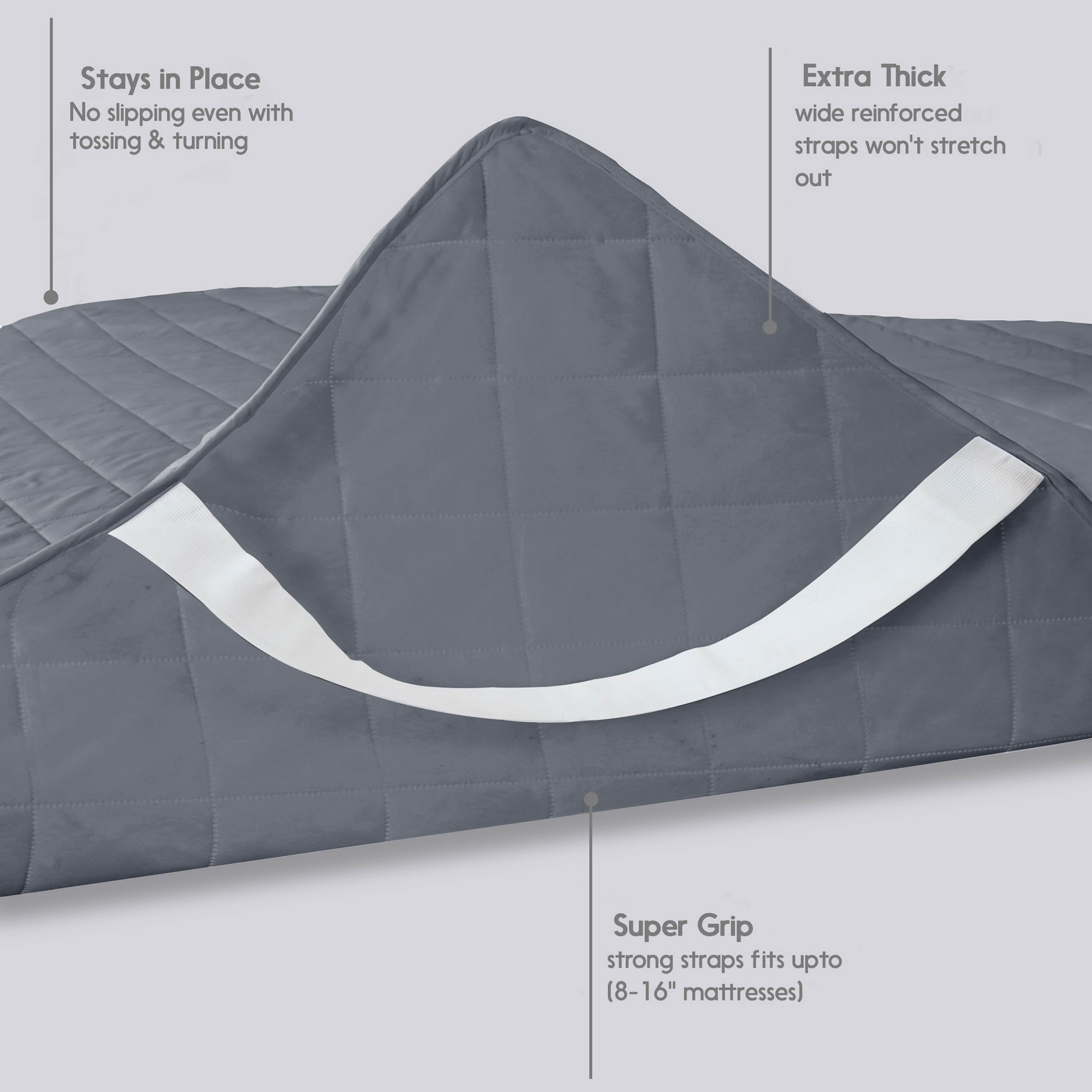 Waterproof Mattress Pad With Elastic Strap