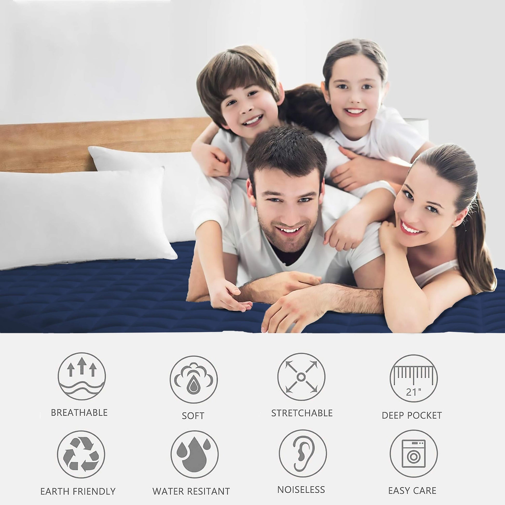 Waterproof Mattress Pad With Elastic Strap