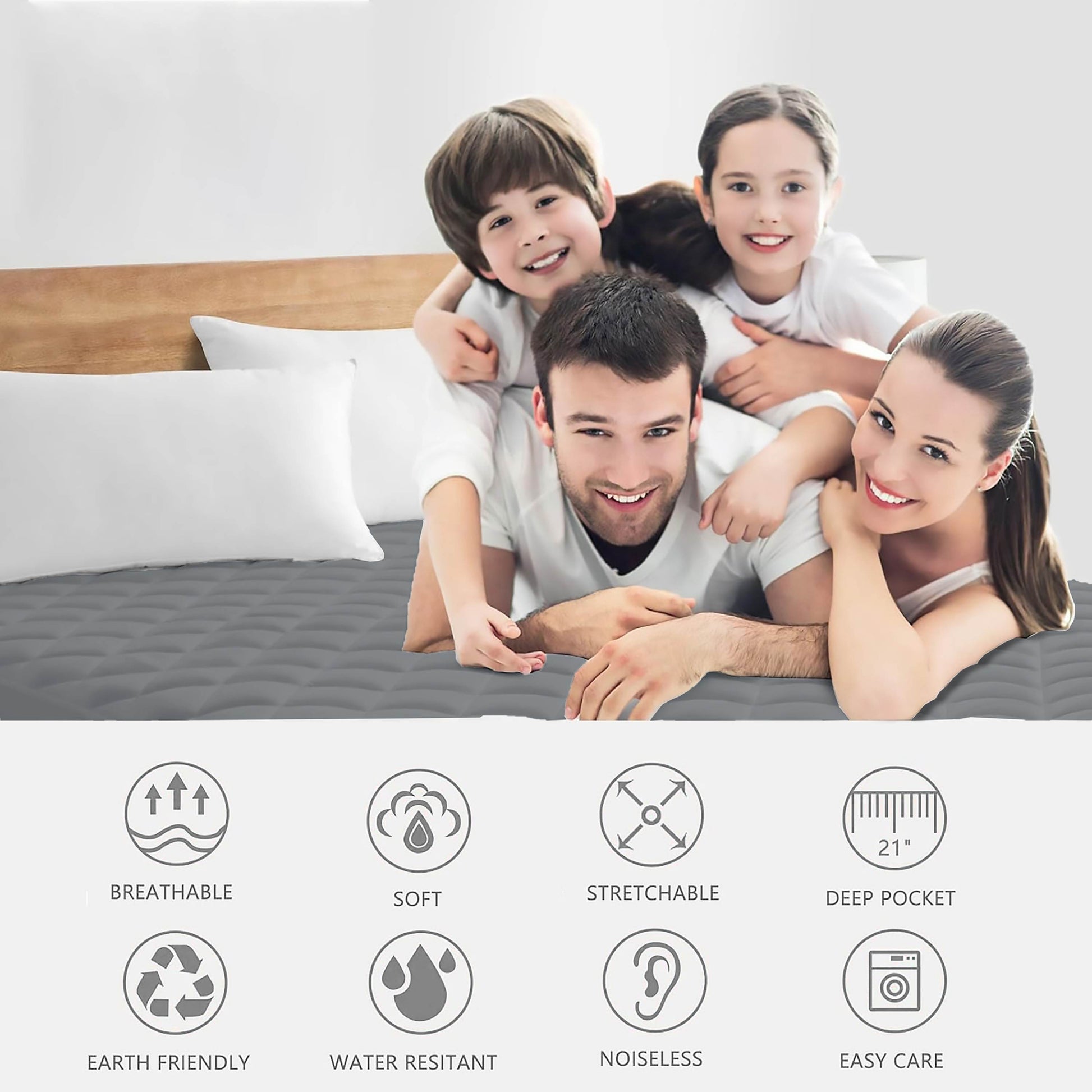 Waterproof Mattress Pad With Elastic Strap