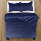 Floral Quilted Microfiber Bedspread