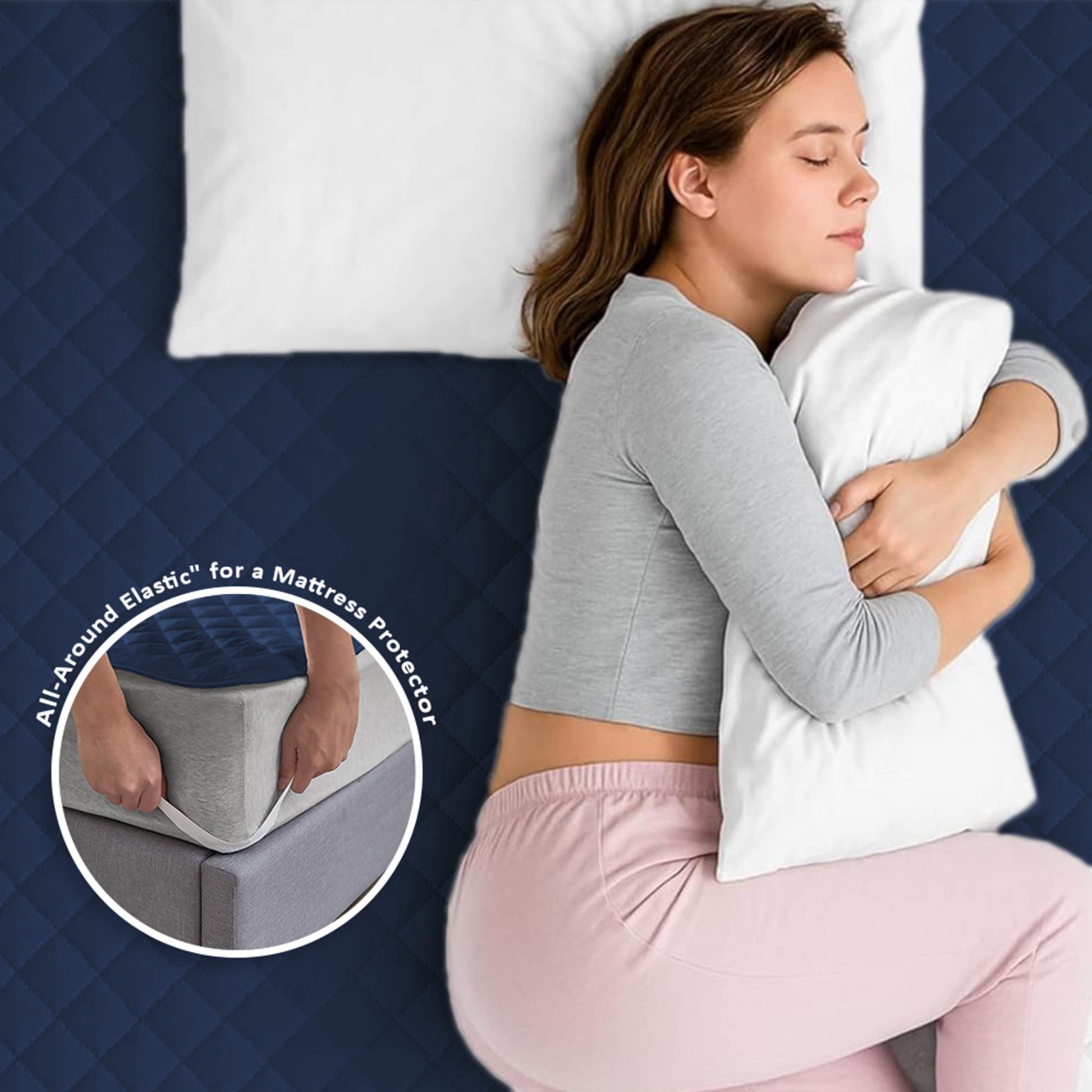Waterproof Mattress Pad With Elastic Strap