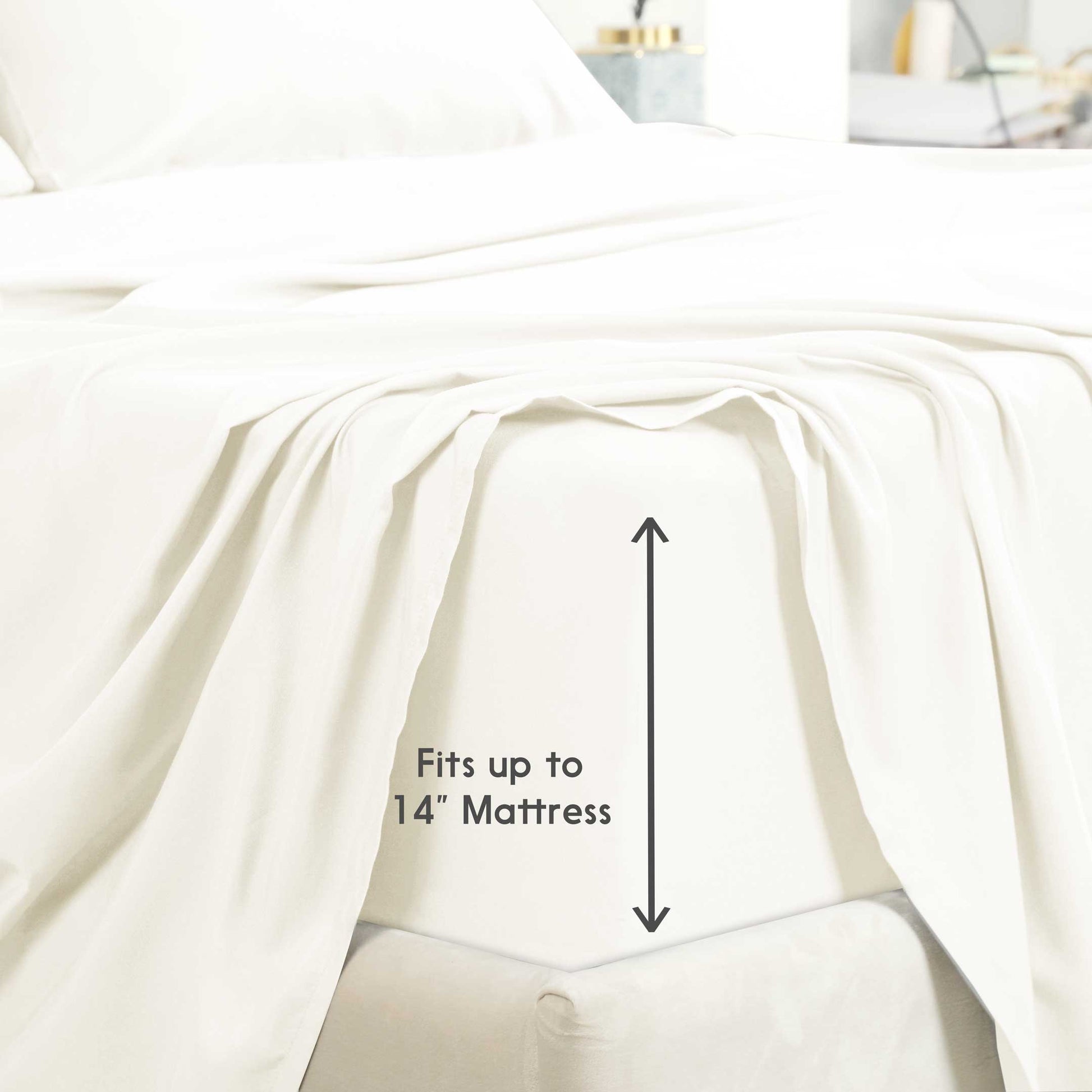 Premium Full Size Sheet Set – 6 Piece Set: 2 Baratta-Stitched Pillowcases, 2 Plain Pillowcases, 1 Deep Pocket Fitted Sheet, 1 Flat Sheet – Breathable, Fade Resistant