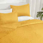 Floral Quilted Microfiber Bedspread