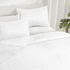Floral Quilted Microfiber Bedspread