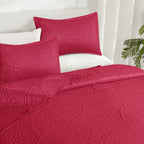 Floral Quilted Microfiber Bedspread