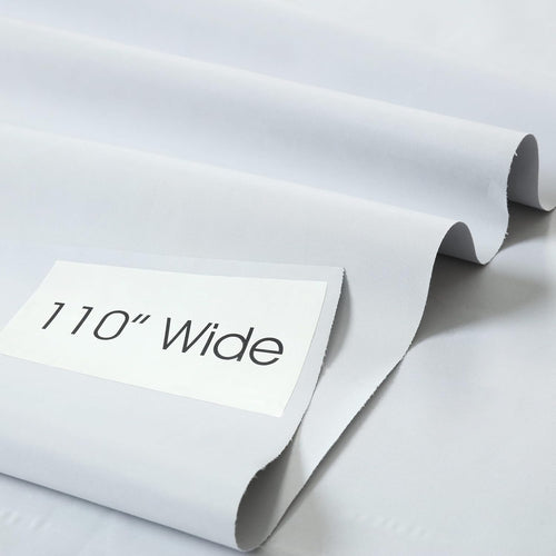 110 Inch Wide Blackout Fabric by The Yard - 5 Yard Pre Cut (180" x 110") Drapery Lining Material, Premium Triple-Layer White Fabric for Curtains, Drapery Linings & DIY Projects (5 Yard Pre Cut)