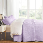 Floral Quilted Microfiber Bedspread