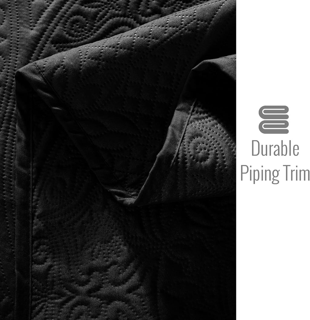 Twin Quilt Set - Lightweight Microfiber Twin Size Summer Bedspread - Modern Style Coin Pattern Soft Ultrasonic Coverlet Quilts Bedding Set for All Season, 2 Piece (1 Quilt, 1 Pillow Sham)