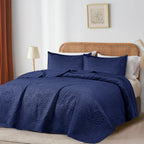 Floral Quilted Microfiber Bedspread