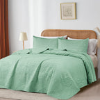 Floral Quilted Microfiber Bedspread