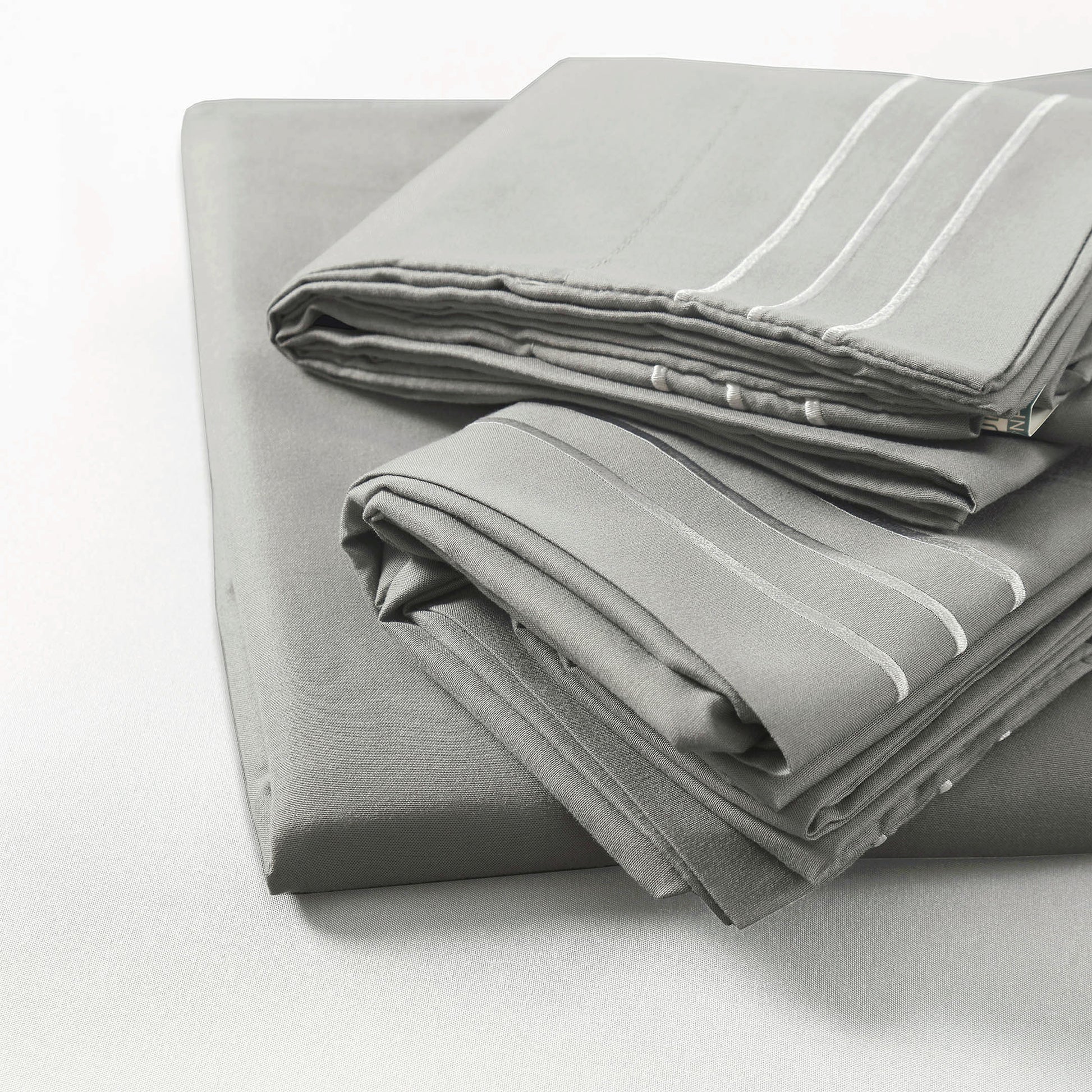 Premium Full Size Sheet Set – 6 Piece Set: 2 Baratta-Stitched Pillowcases, 2 Plain Pillowcases, 1 Deep Pocket Fitted Sheet, 1 Flat Sheet – Breathable, Fade Resistant