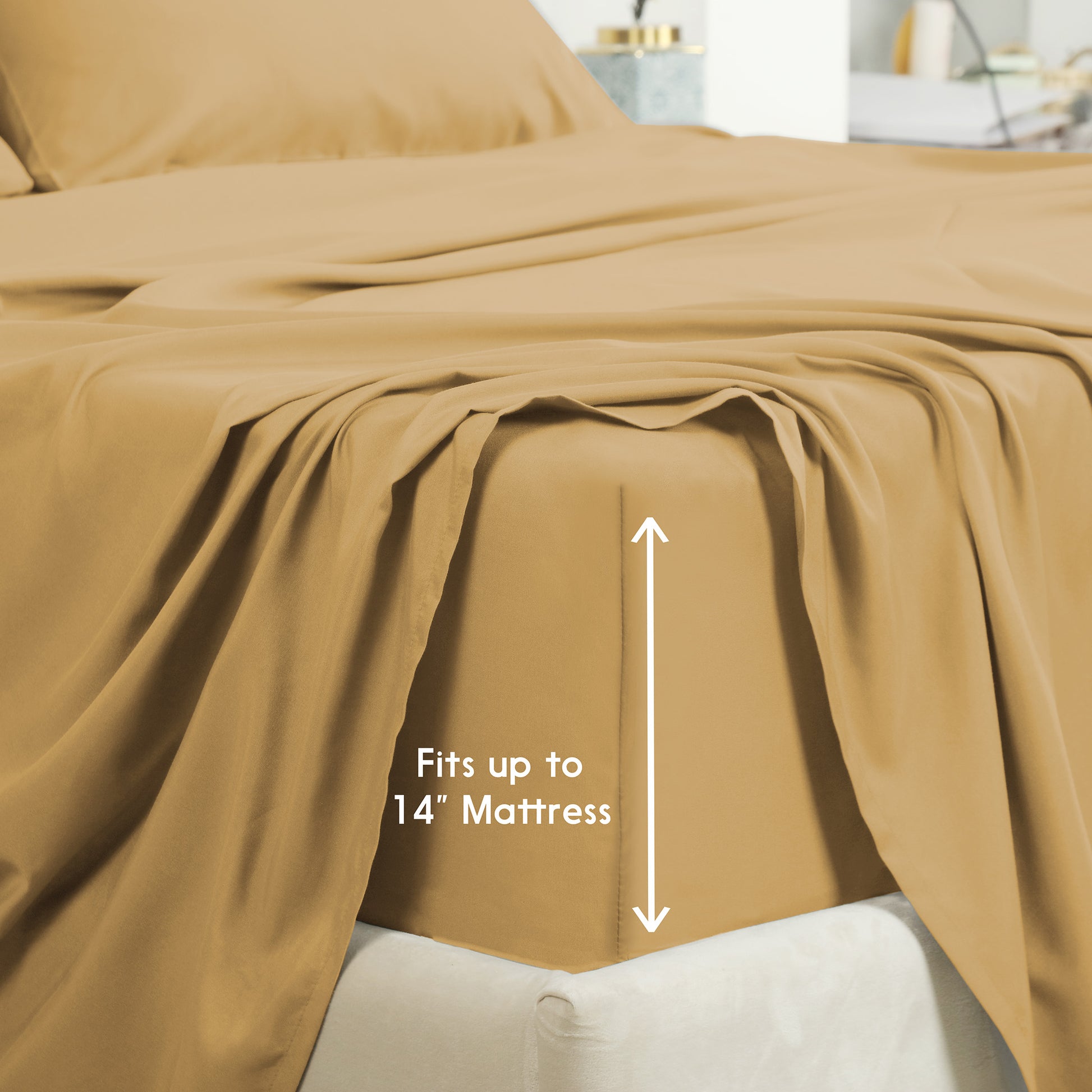 Premium Full Size Sheet Set – 6 Piece Set: 2 Baratta-Stitched Pillowcases, 2 Plain Pillowcases, 1 Deep Pocket Fitted Sheet, 1 Flat Sheet – Breathable, Fade Resistant