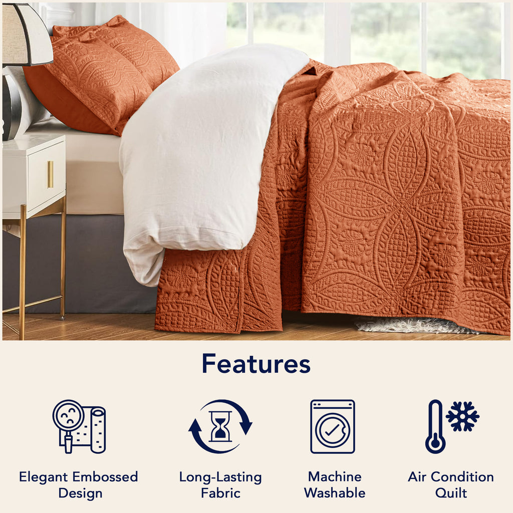 Coin Quilted Microfiber Bedspread