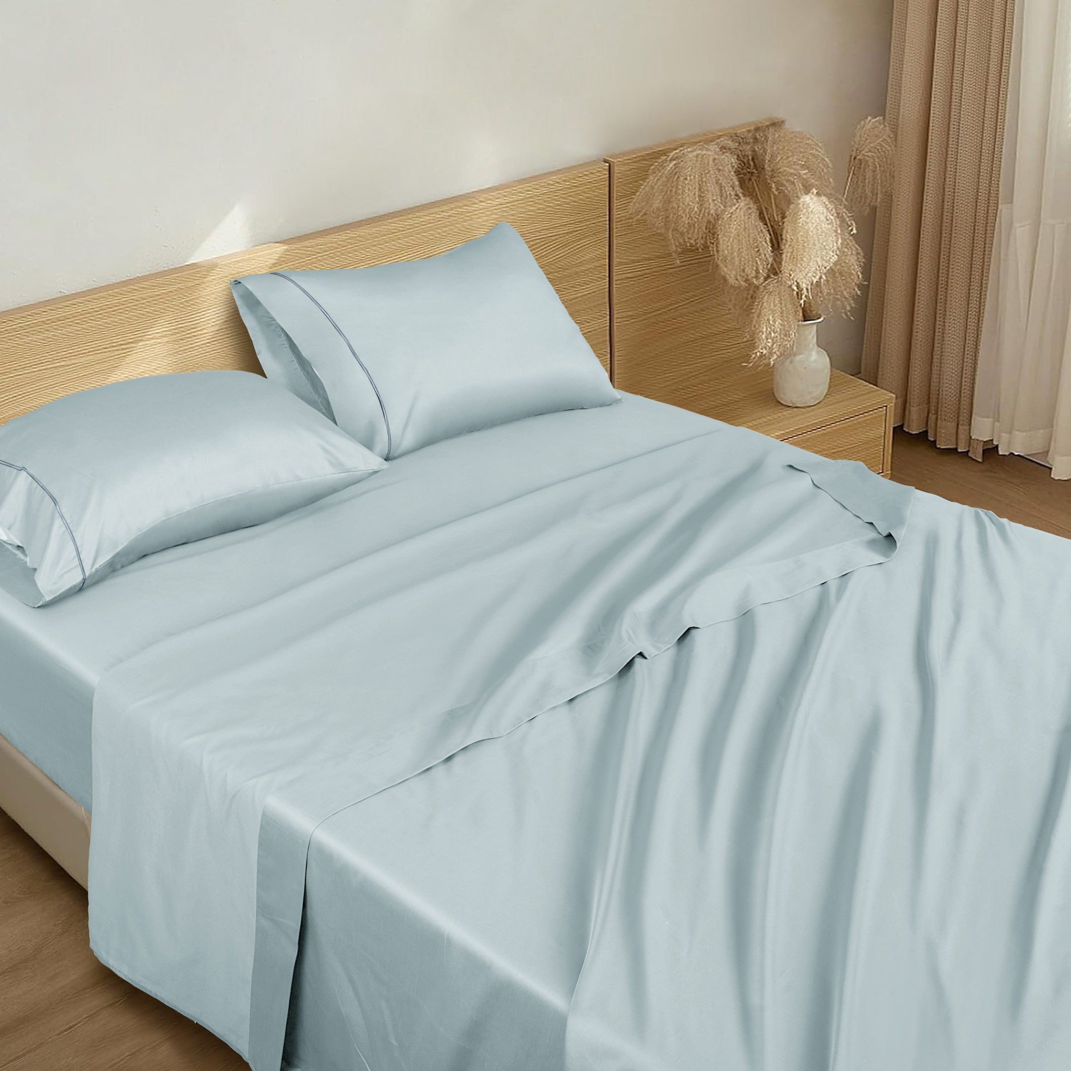 Barrata Stitch Cotton Sateen Sheet Set Plein Air
