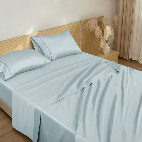 Barrata Stitch Cotton Sateen Sheet Set Plein Air