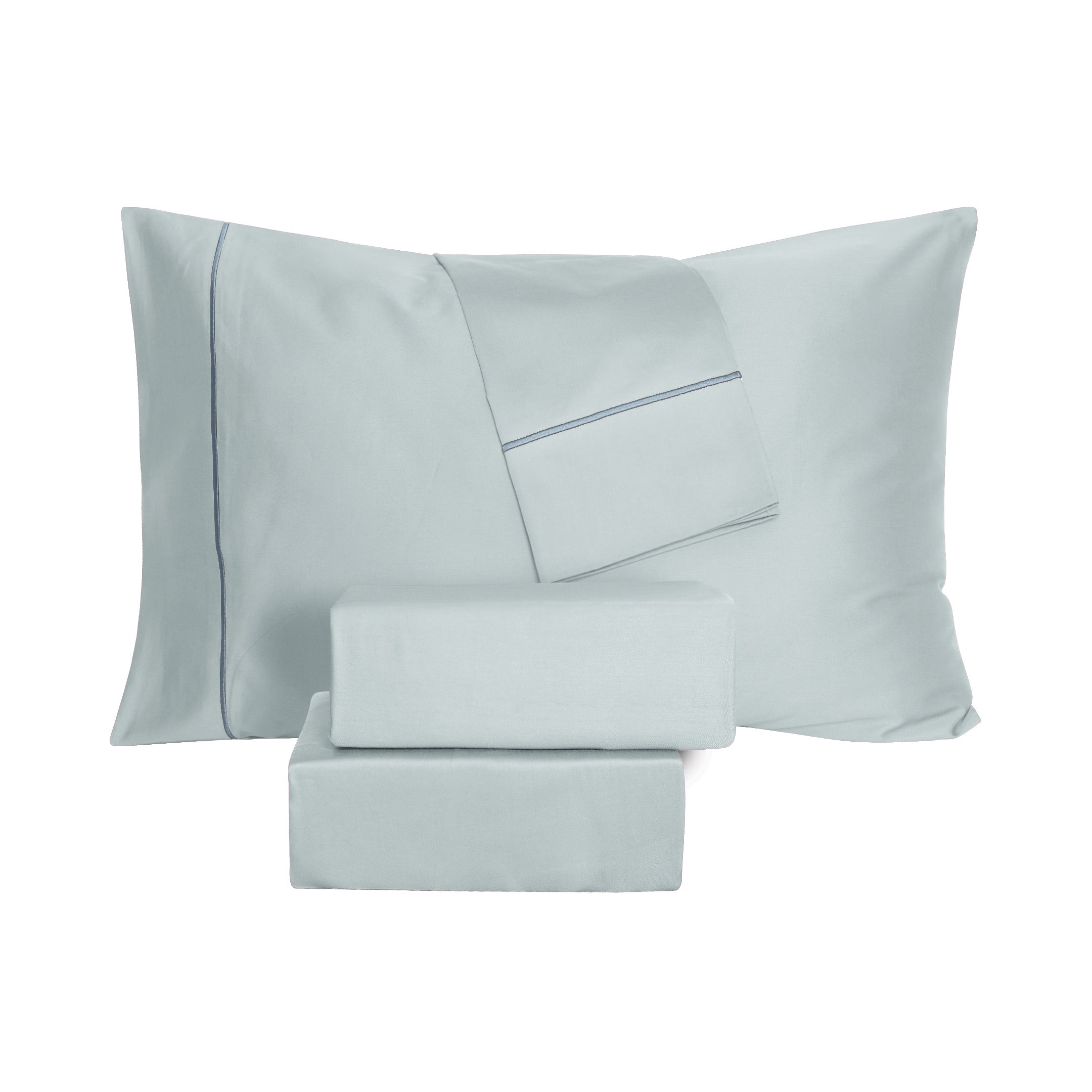 Barrata Stitch Cotton Sateen Sheet Set Plein Air