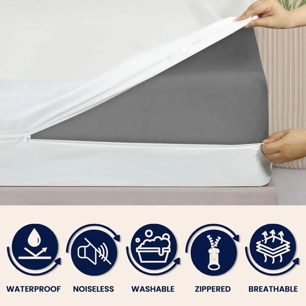 Waterproof Zippered Mattress Encasement Bed Bug Proof