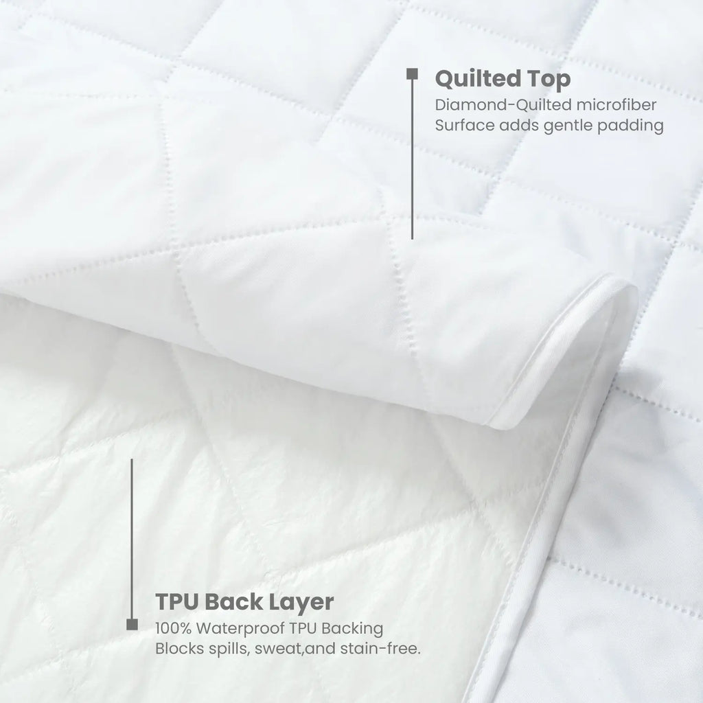 Waterproof Mattress Pad With Elastic Strap