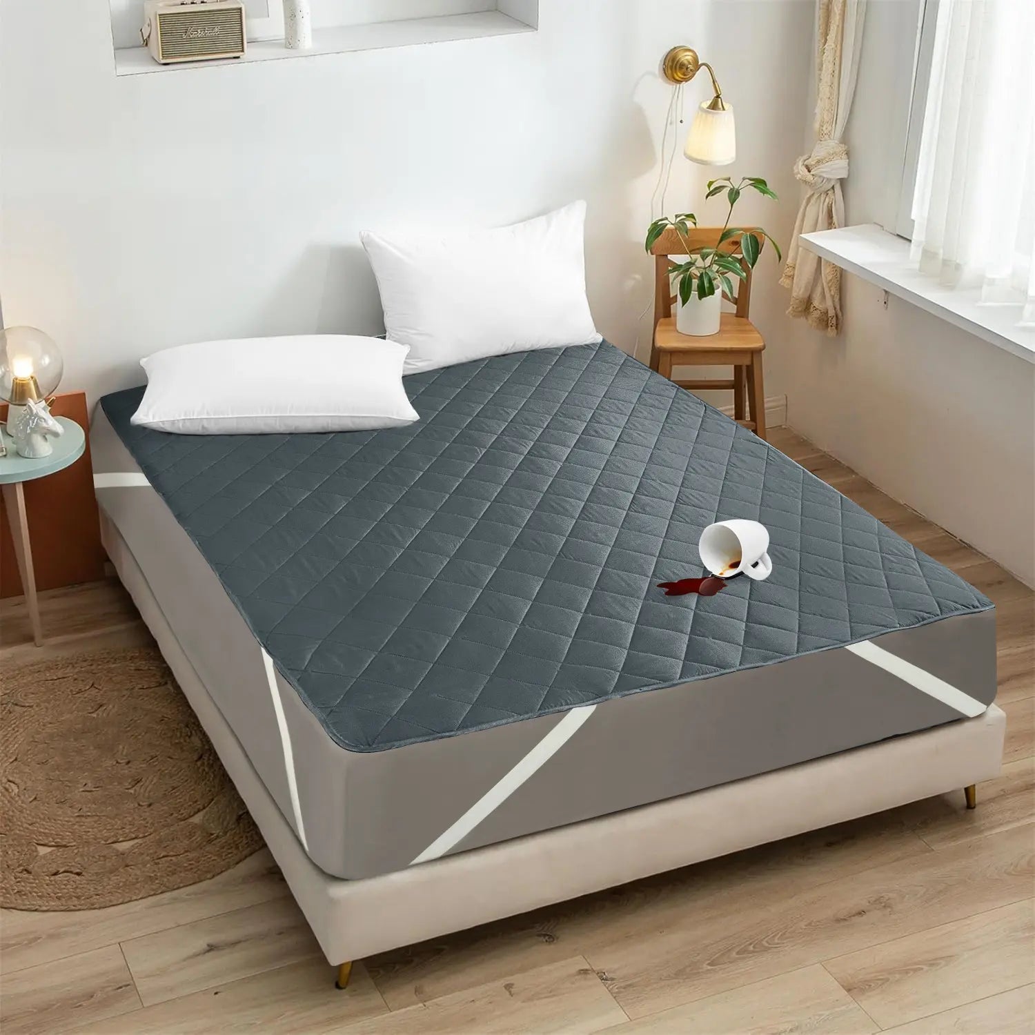 Waterproof Mattress Pad With Elastic Strap