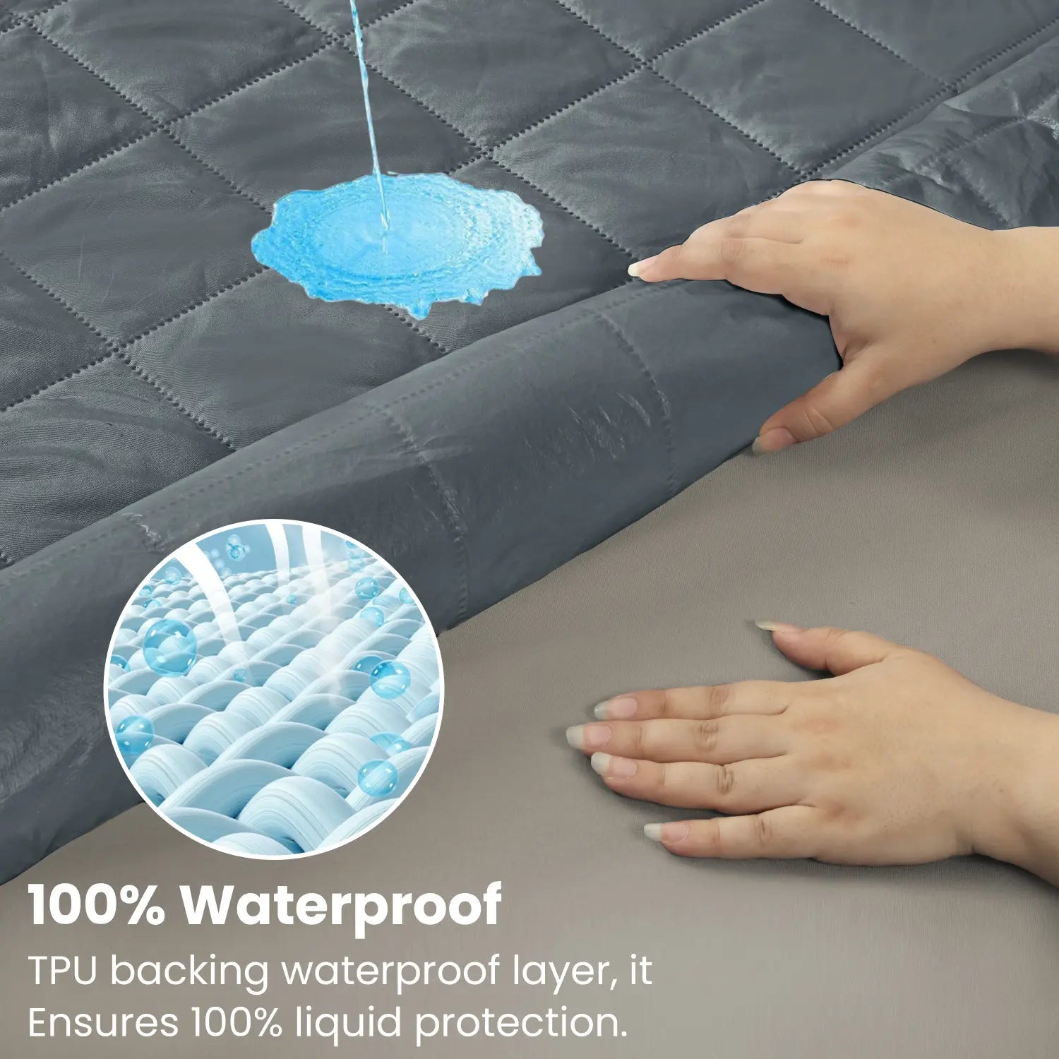 Waterproof Mattress Pad With Elastic Strap