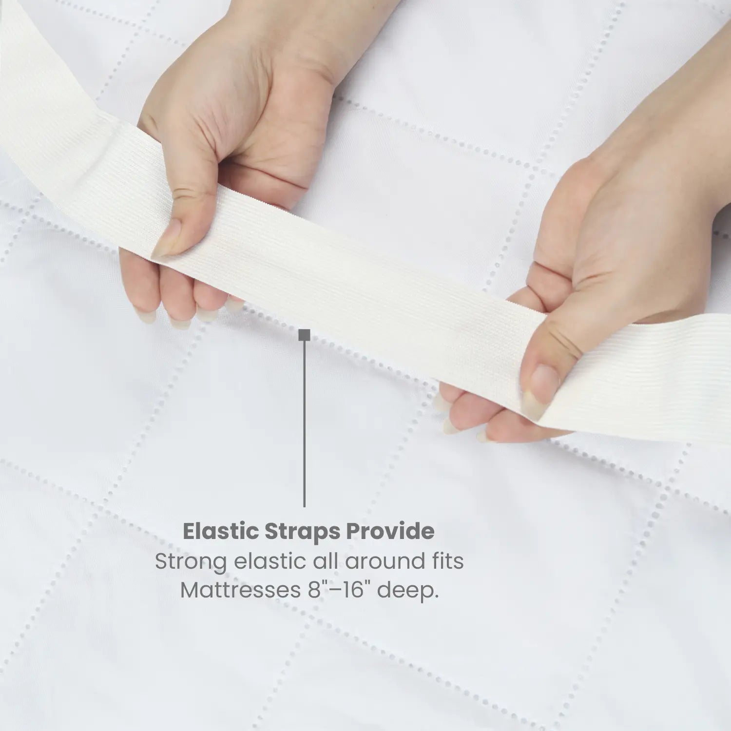 Waterproof Mattress Pad With Elastic Strap