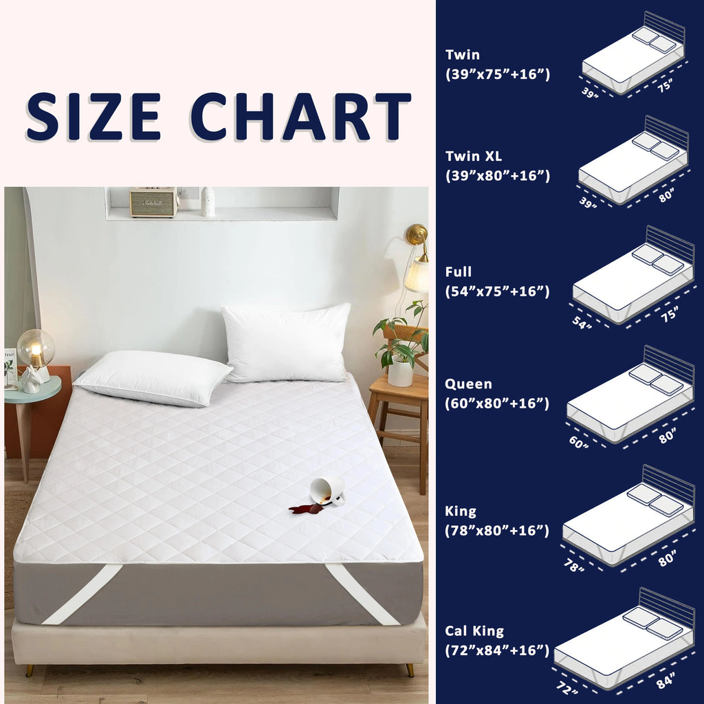Waterproof Mattress Pad With Elastic Strap