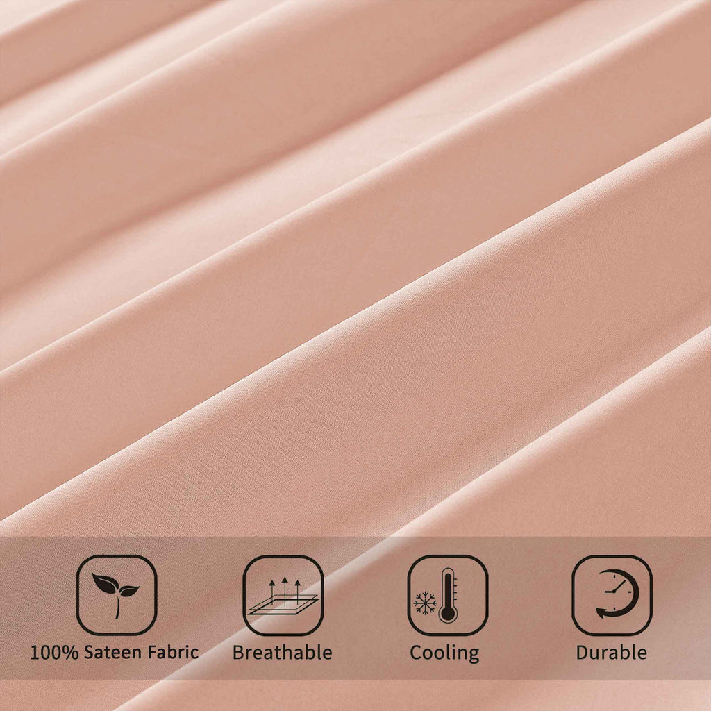 Barrata Stitch Cotton Sateen Sheet Set Soybean