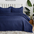 Coin Quilted Bedspread Set — Lightweight All-Season Coverlet with Pillow Shams