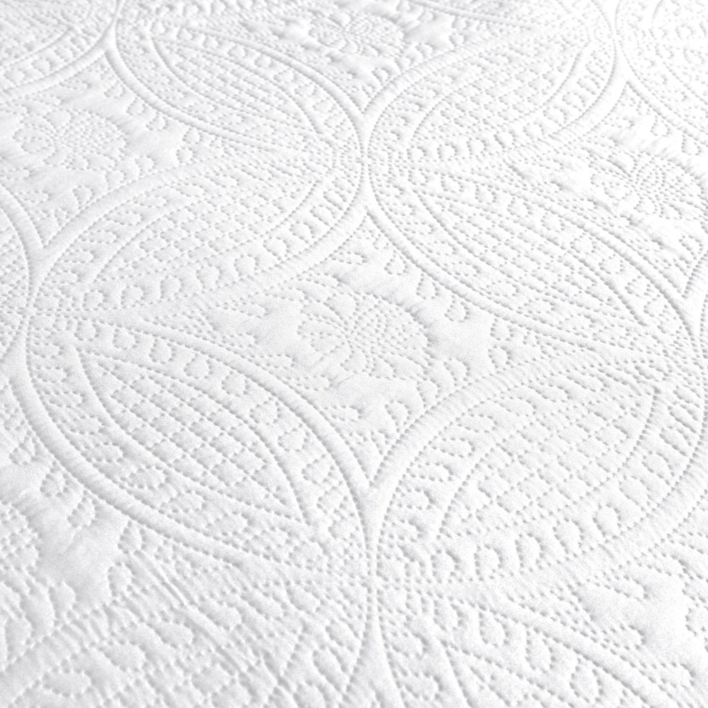 Coin Quilted Bedspread Set — Lightweight All-Season Coverlet with Pillow Shams