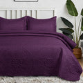 Floral Quilted Bedspread Set — Lightweight All-Season Coverlet with Pillow Shams